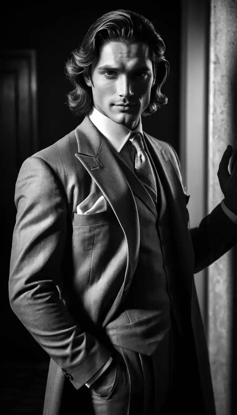 Charming European Man In Classy Superman Style Portrait