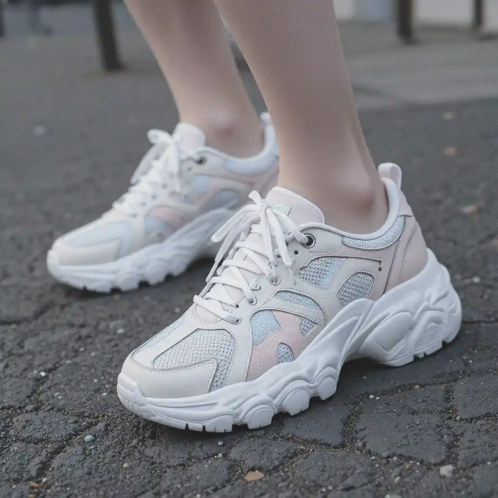 Black chunky sneakers styled for modern streetwear outfits