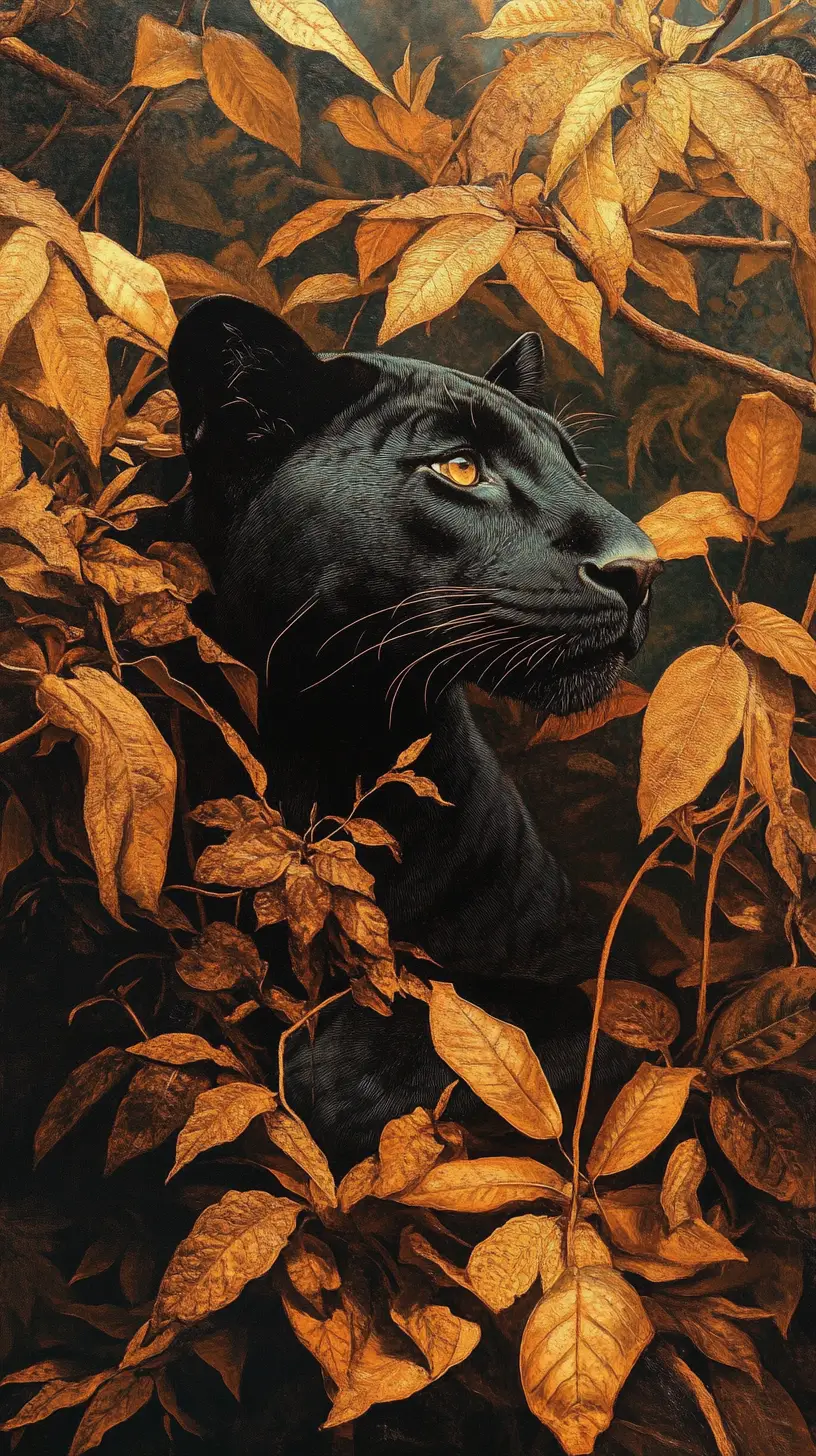 Surreale Illusion eines Panthers in einer trügerischen Szene