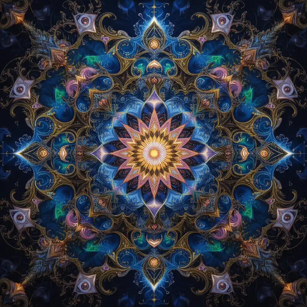 Lebendige kosmische Fraktalvision göttlich vernetzter Existenz