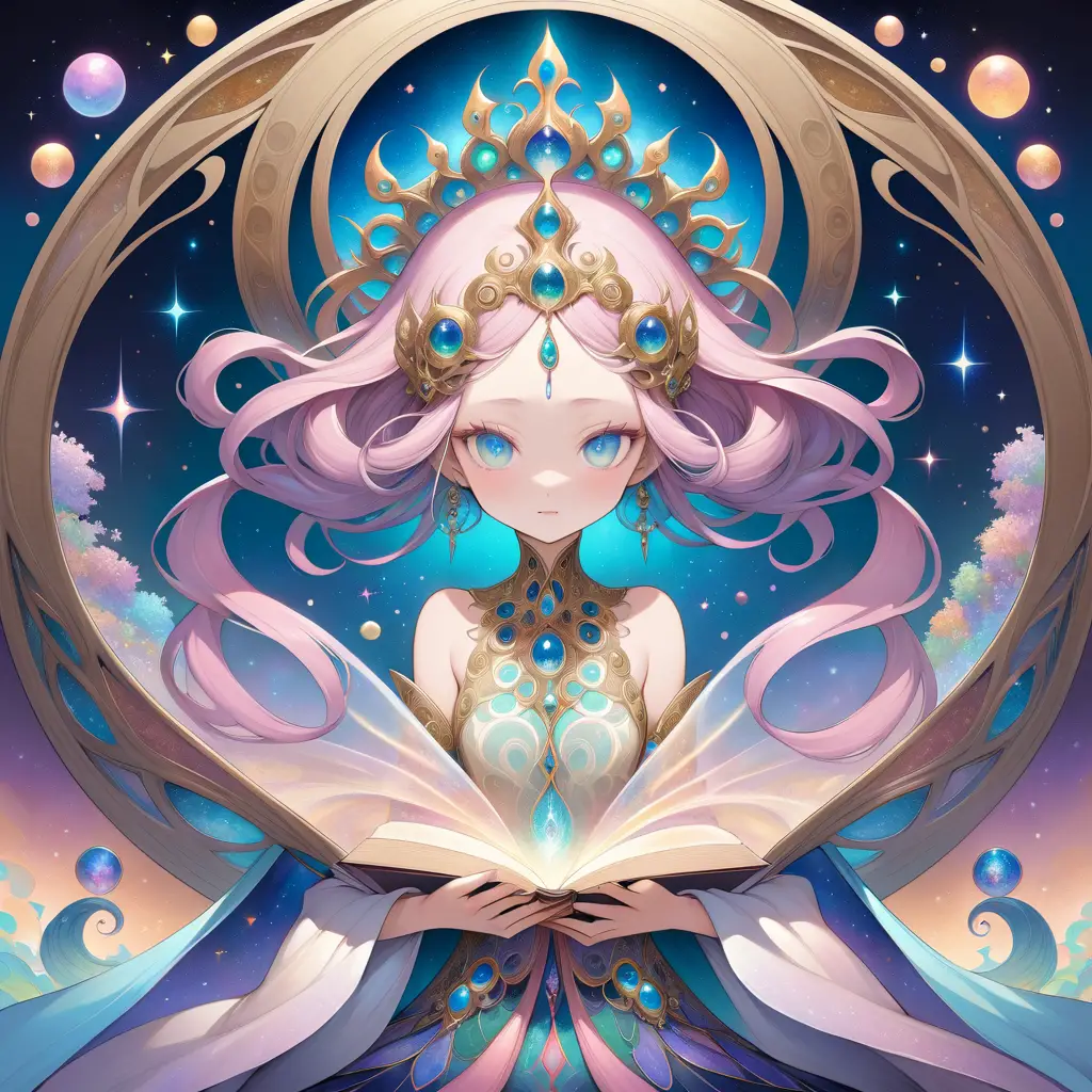 Vibrant divine fractal vision of interconnected existence
