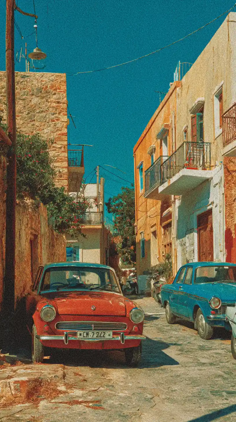 Carros estilo Matchbox vintage dos anos 1980 em cores suaves