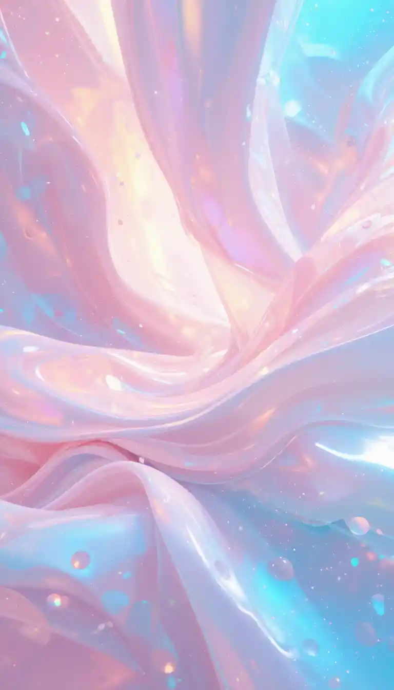 Iridescent abstract wallpaper with soft pearlescent gradients