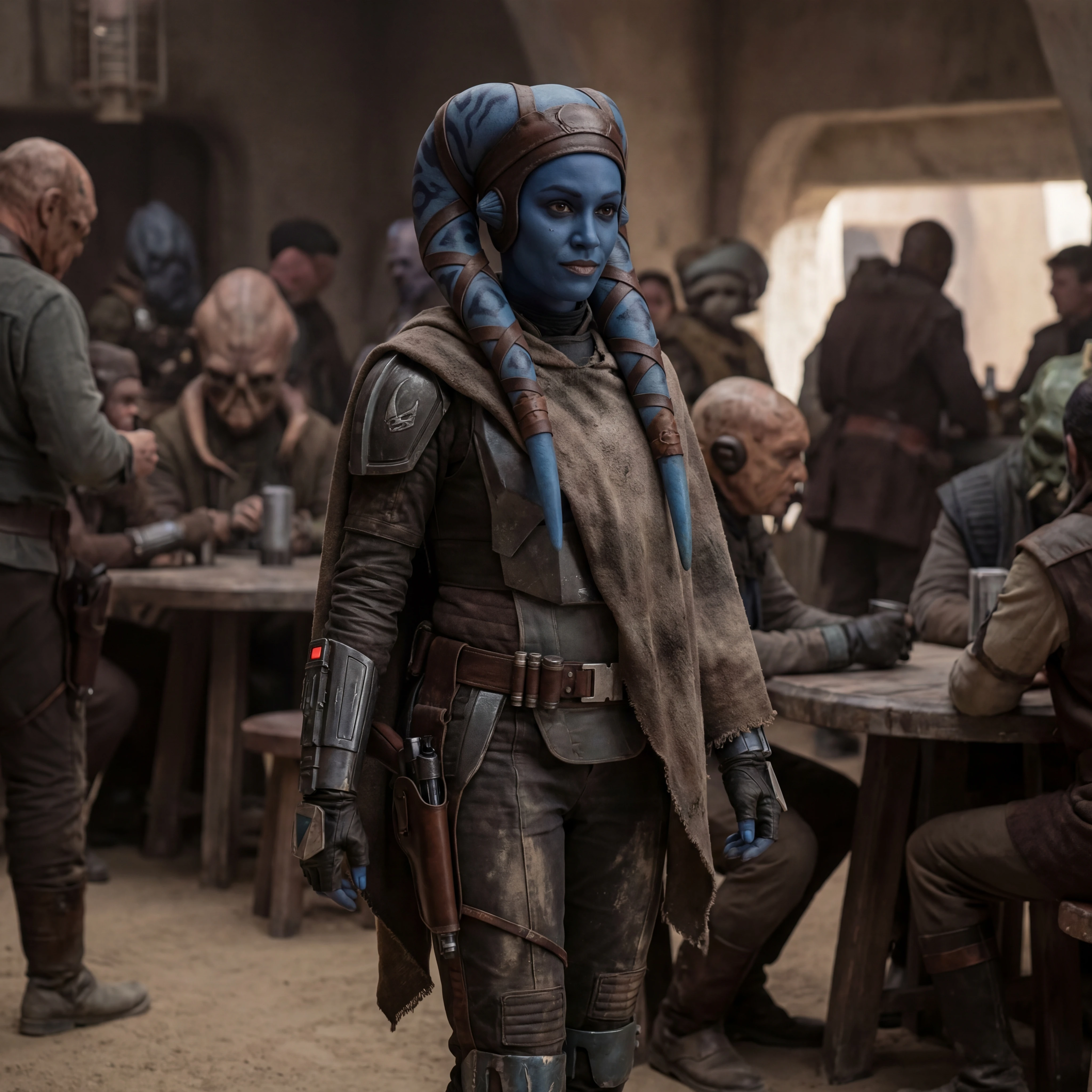 Belle hors-la-loi Twi’lek dans un univers de science-fiction