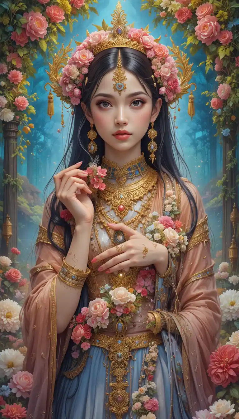 熱鬧市集中看比賽的猴子和小鳥