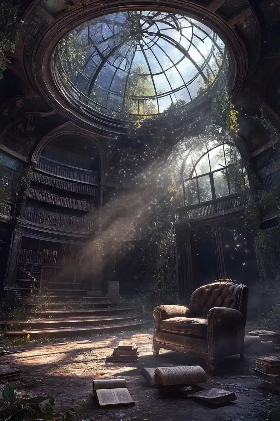 Abandoned Observatory Library Filled With Ancient Books