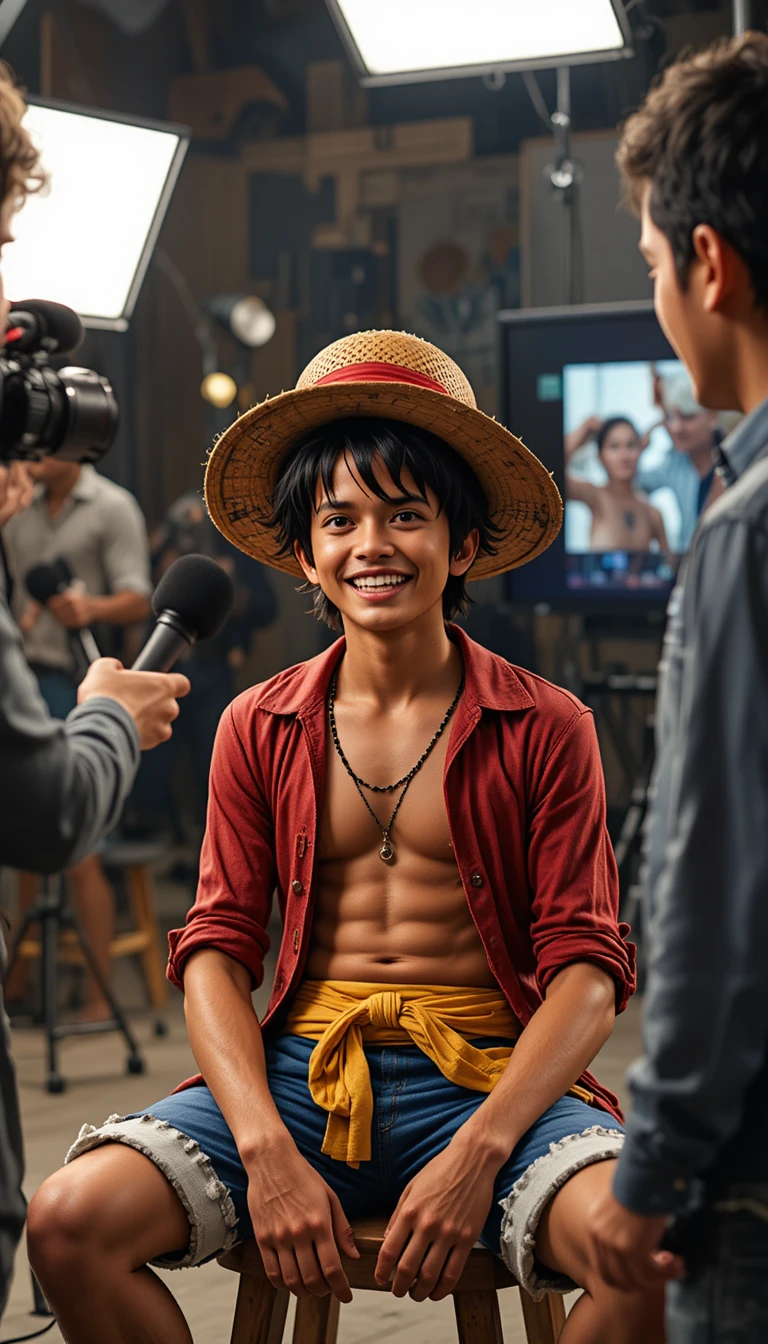 Interview d’acteur en héros pirate réaliste en prise de vue réelle