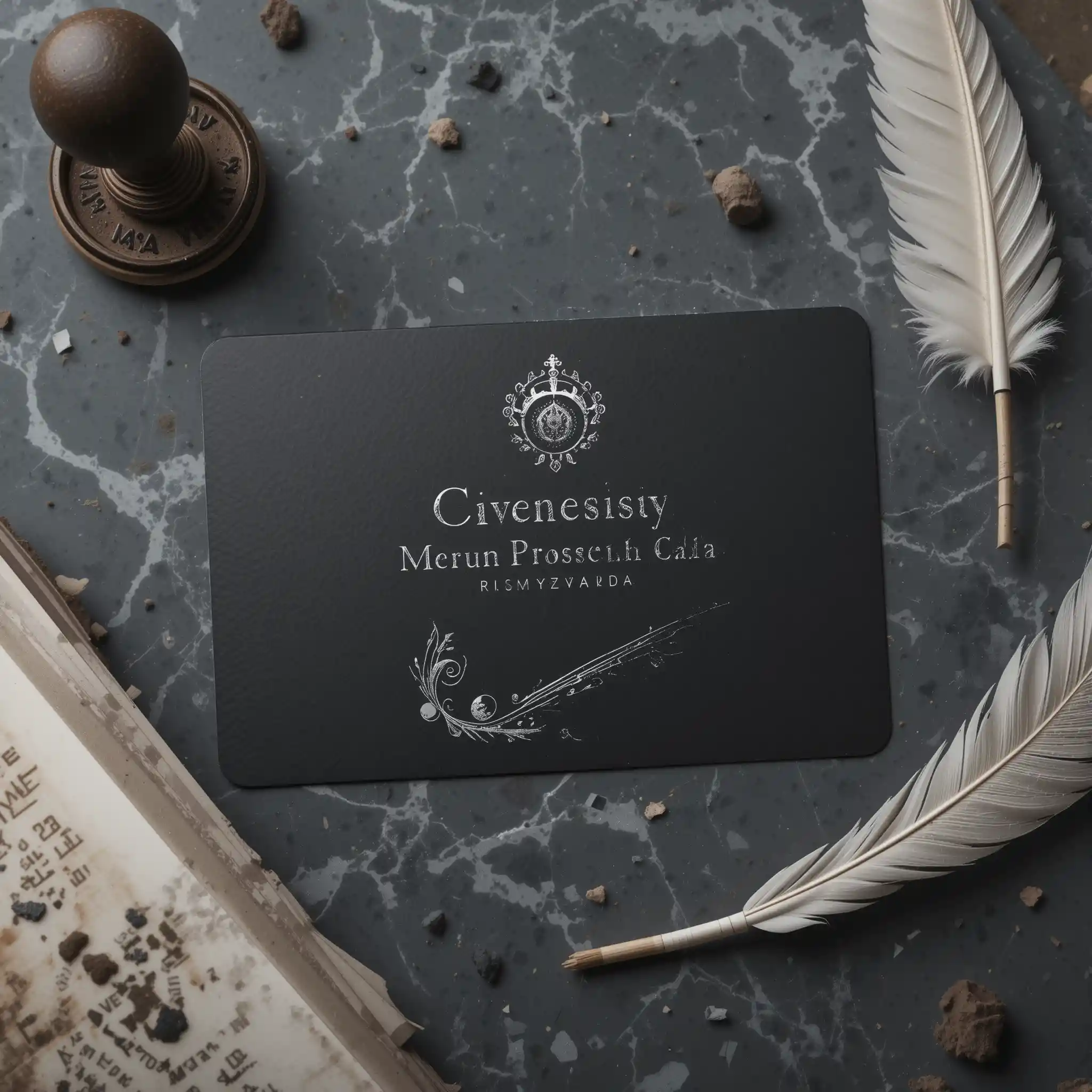 Premium audiobook membership card on dark marble surface