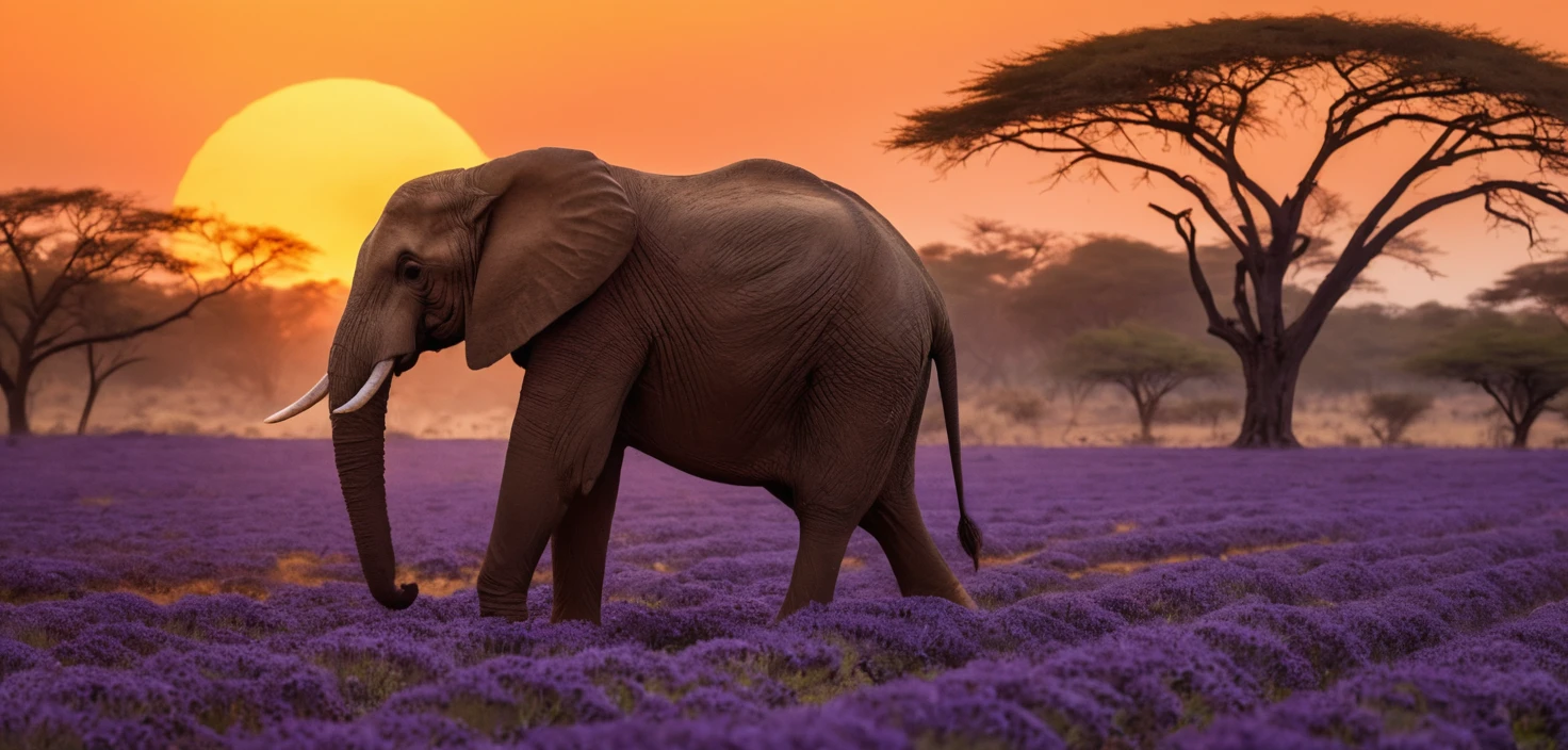 Primo piano della pelle di un elefante africano al tramonto vivido