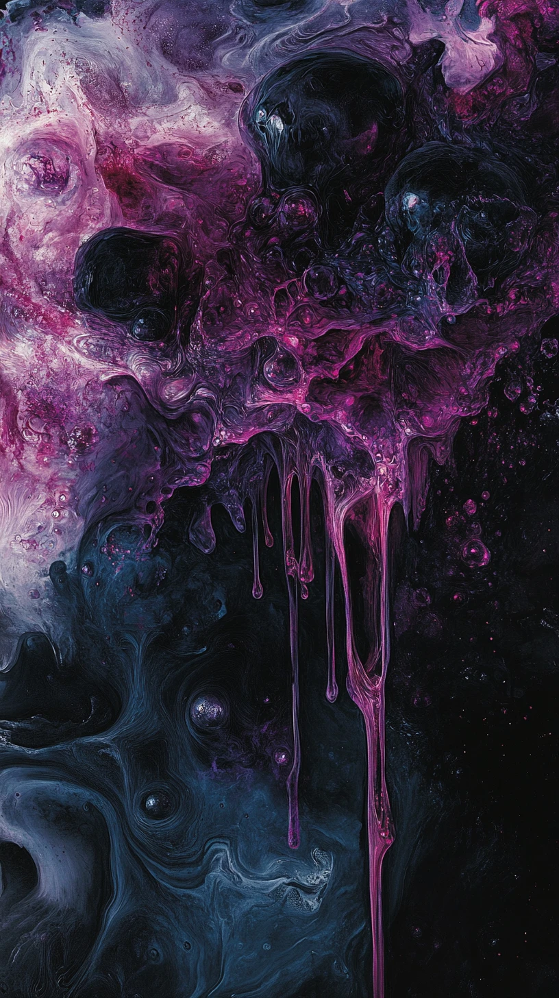 Dark abstract vision of a paradise like poisonous dream