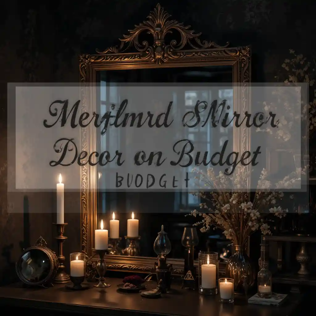 Décoration de miroir vintage personnalisée avec bougies et texte