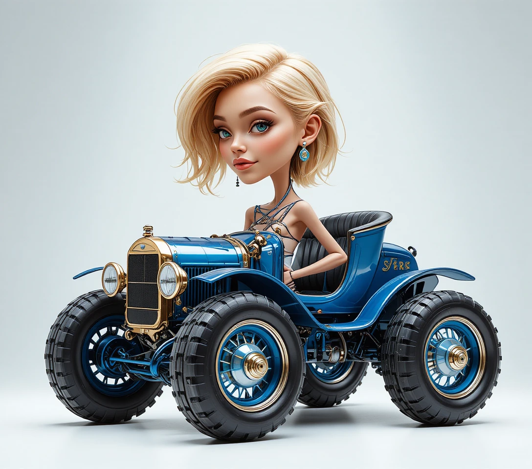 Studioaufnahme eines blauen Vintage-Ford-Model-T-Autos