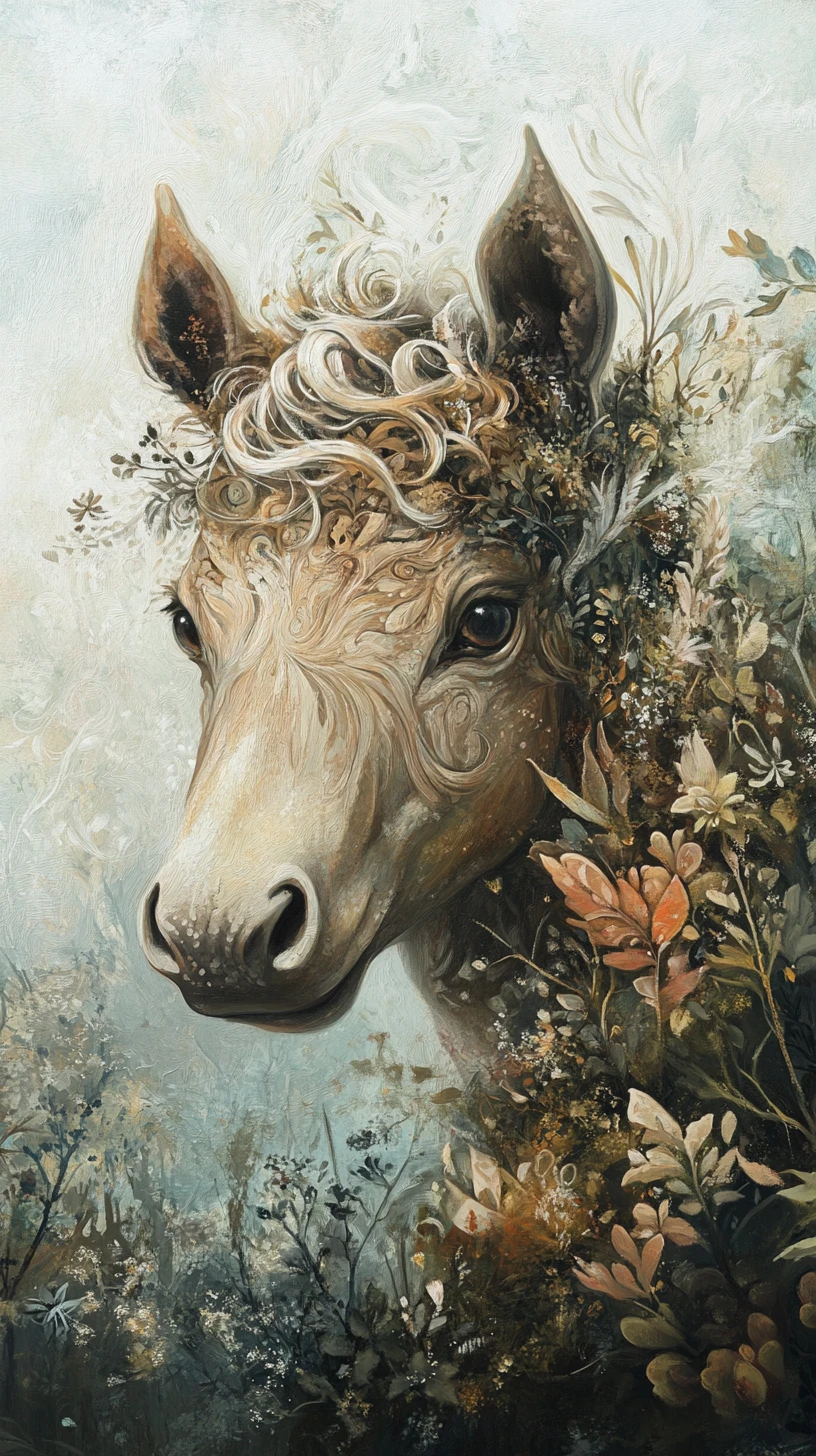 Surrealistisches Porträt eines geheimnisvollen Zentaur-Traumwesens