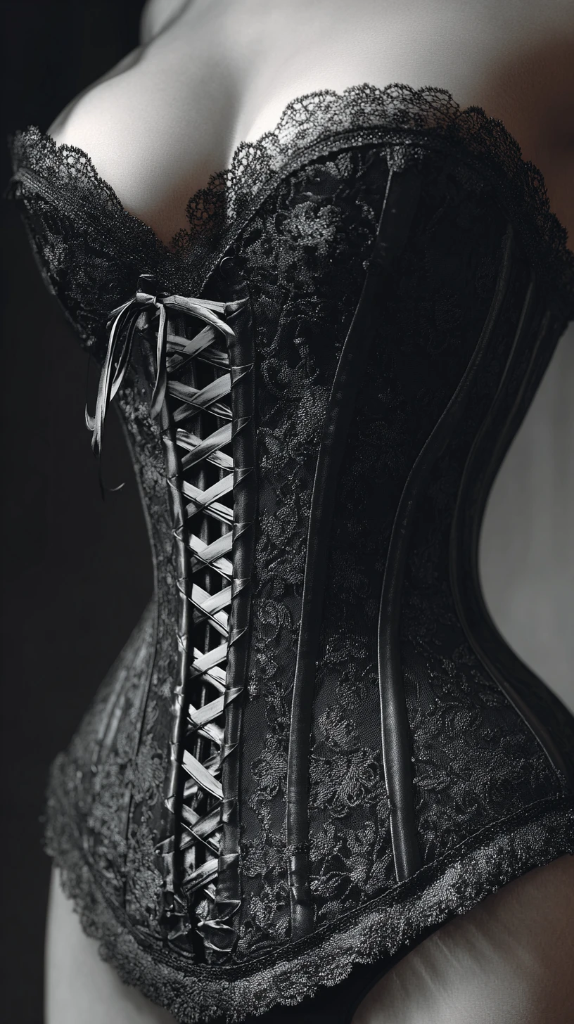 Corsetto elegante ispirato alle audaci estetiche della cultura pop