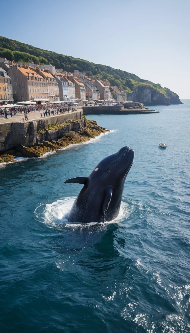 Pequeno caracol-marinho descansando em uma rocha em um velho porto