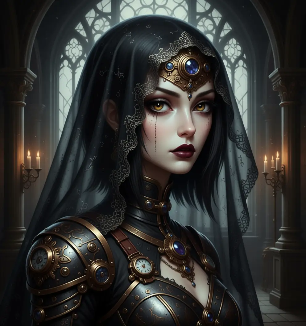 生與死之間的神祕蒙面女子肖像