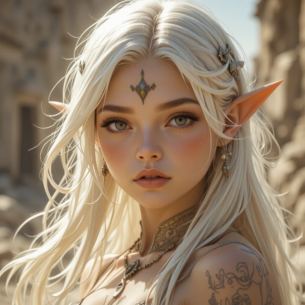 Giovane dea della luce del giorno in un regno fantasy mistico