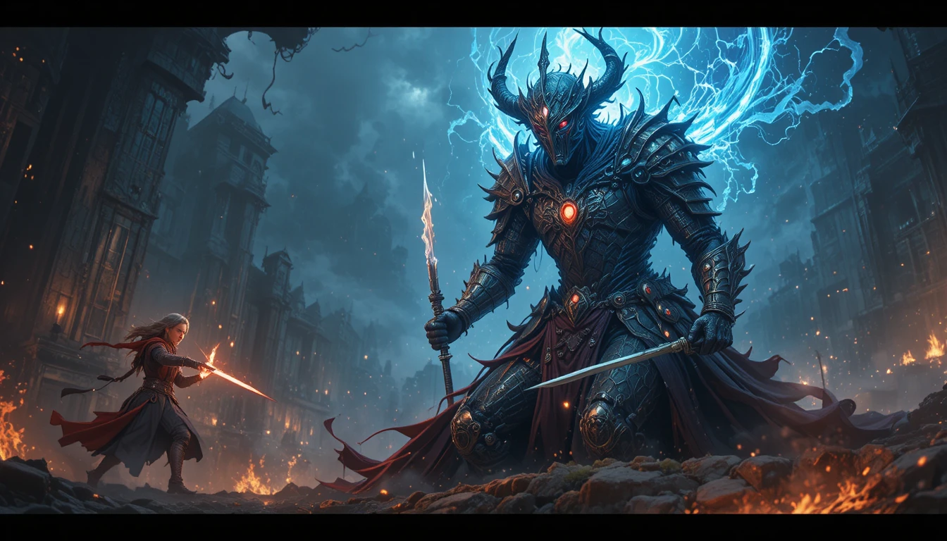 Guerreiro samurai enfrenta o imperador do apocalipse no inferno