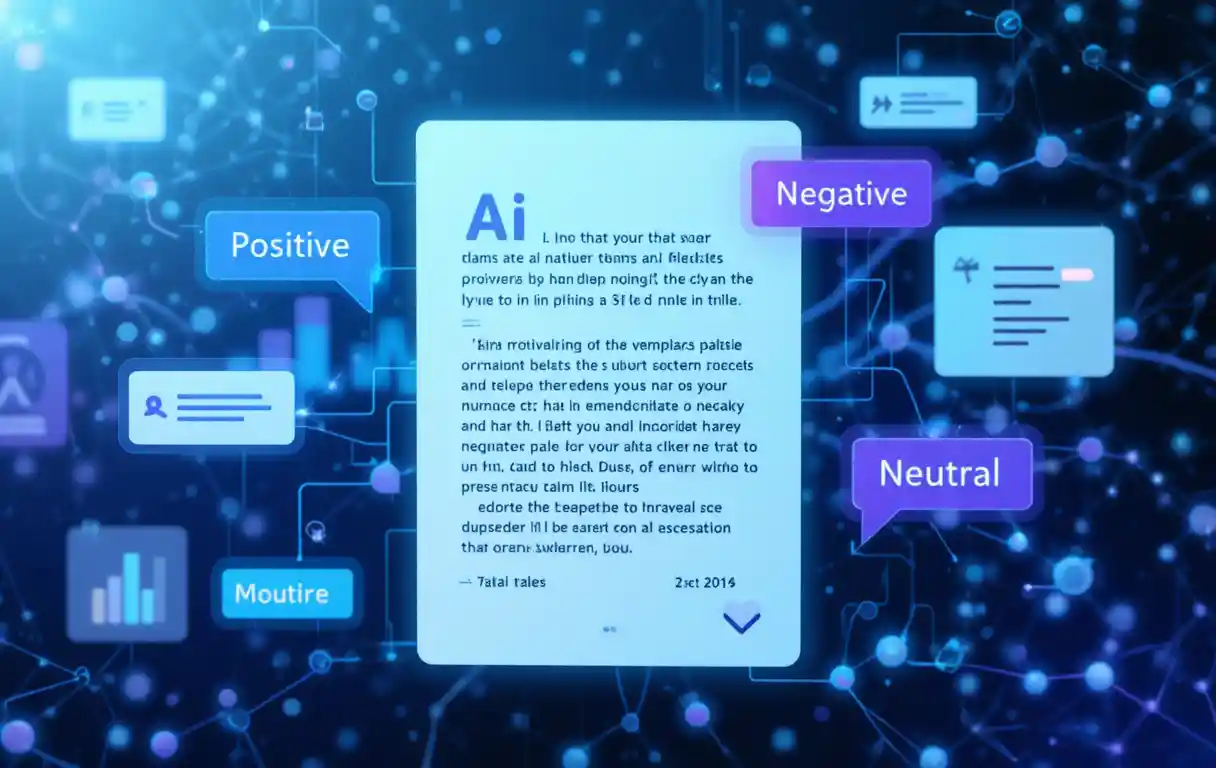 Interfaccia di analisi del sentiment con IA e documento di testo etichettato
