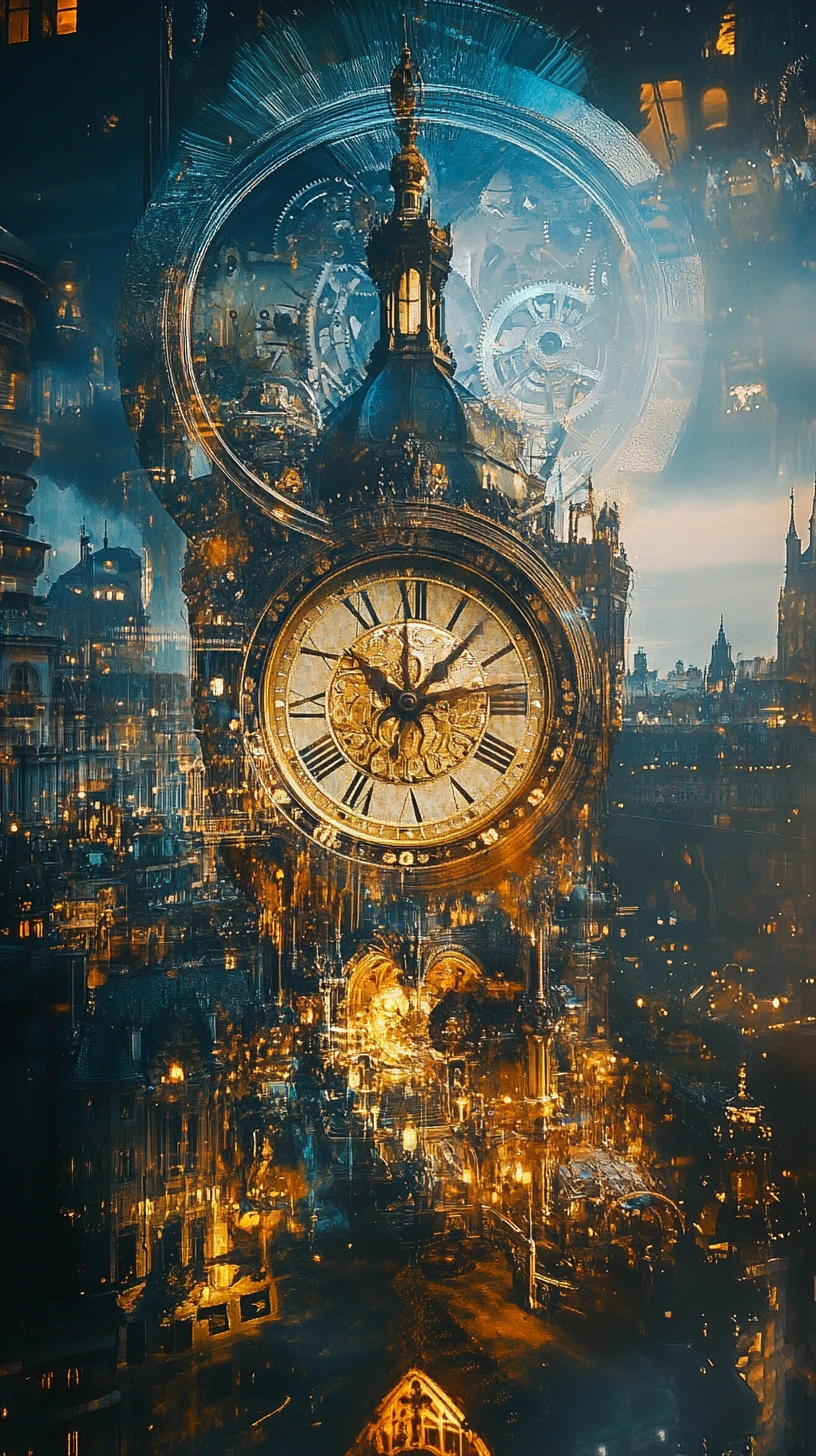 시간과 현실을 구부리는 초현실적 이중 노출 시계