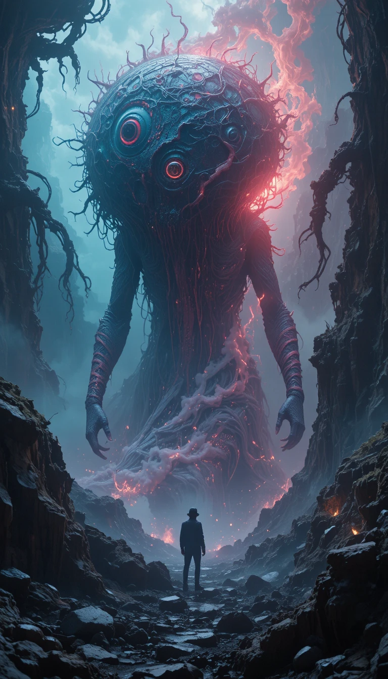 黑暗科幻太空船中的恐怖外星存在
