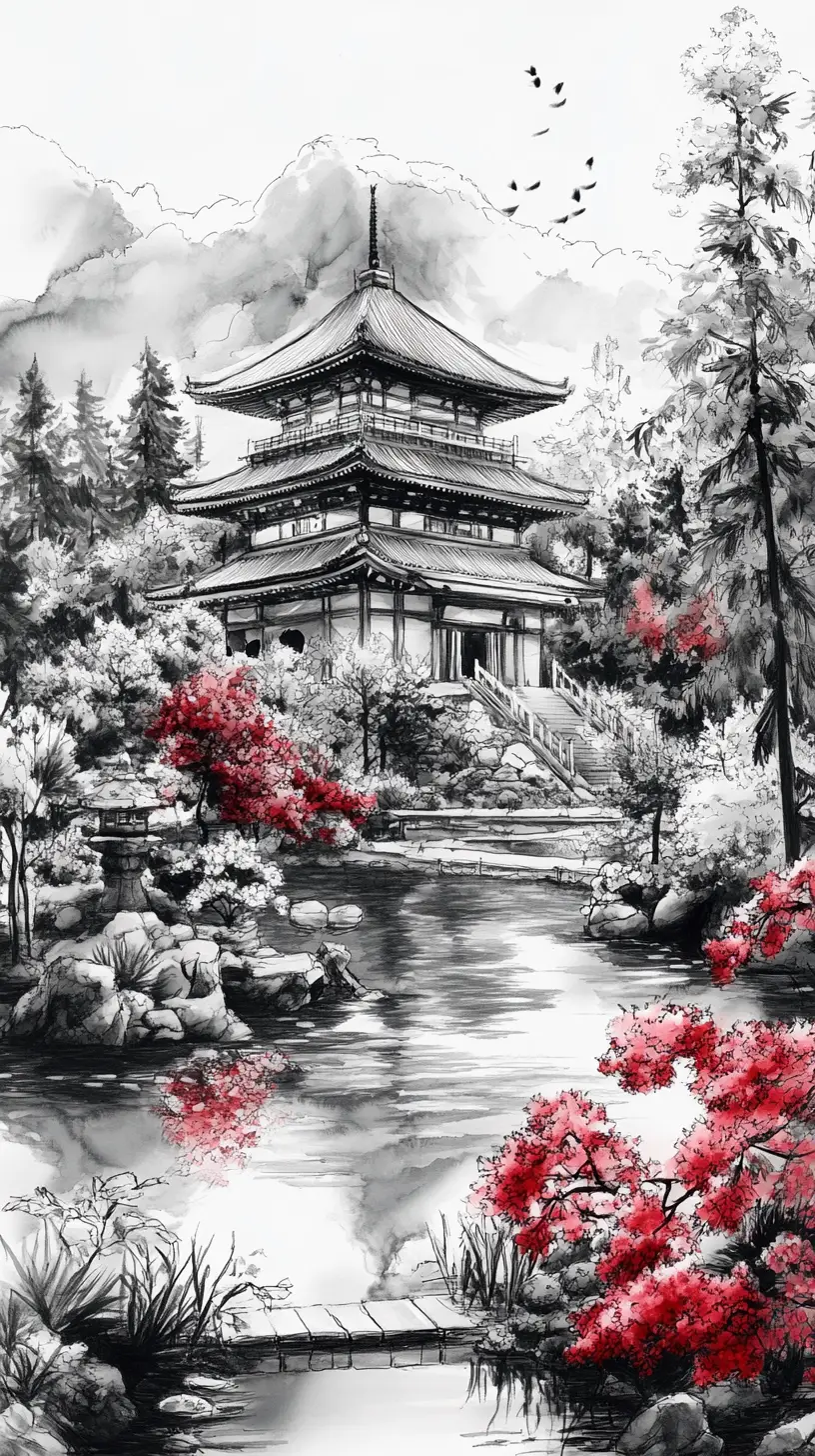 禪園中帶有未來風元素的古老日本寺廟