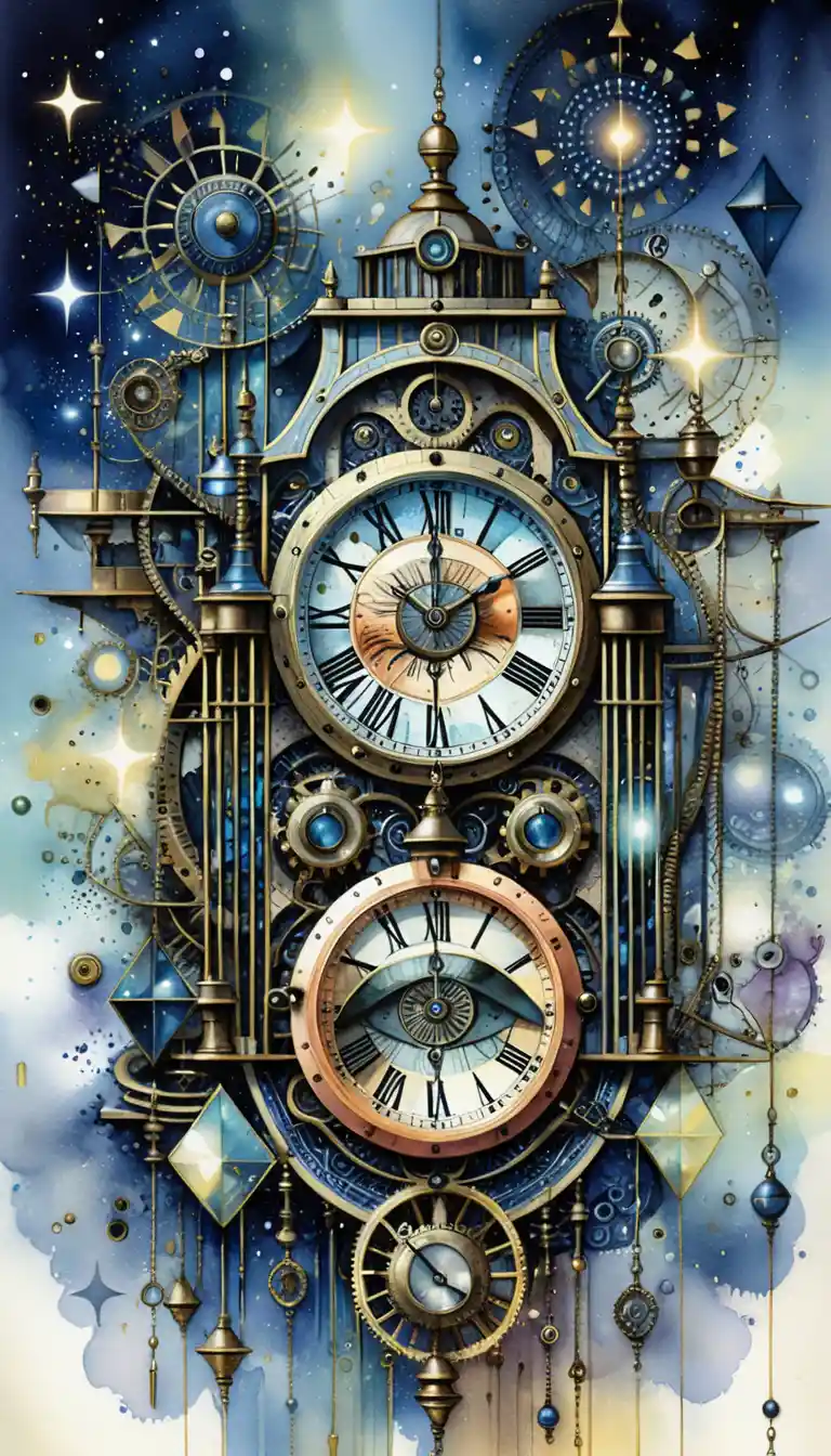 Steampunk-Smartphone-Uhr mit kunstvollen Zahnradmechanismen
