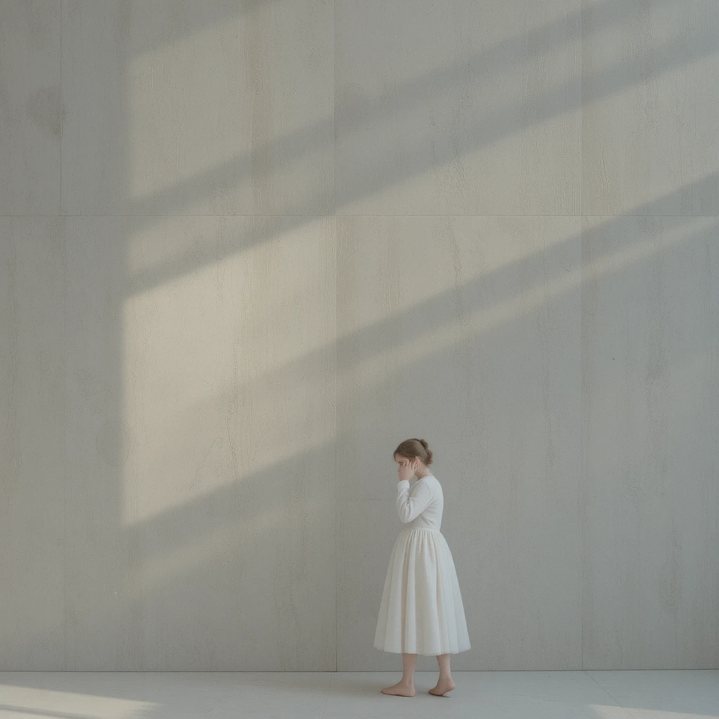 Calm minimalist scene with soft natural daylight background