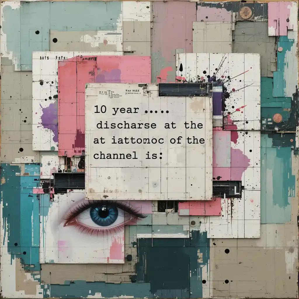 Geschichtete abstrakte Collage mit Textfragmenten und verborgenen Gesichtern