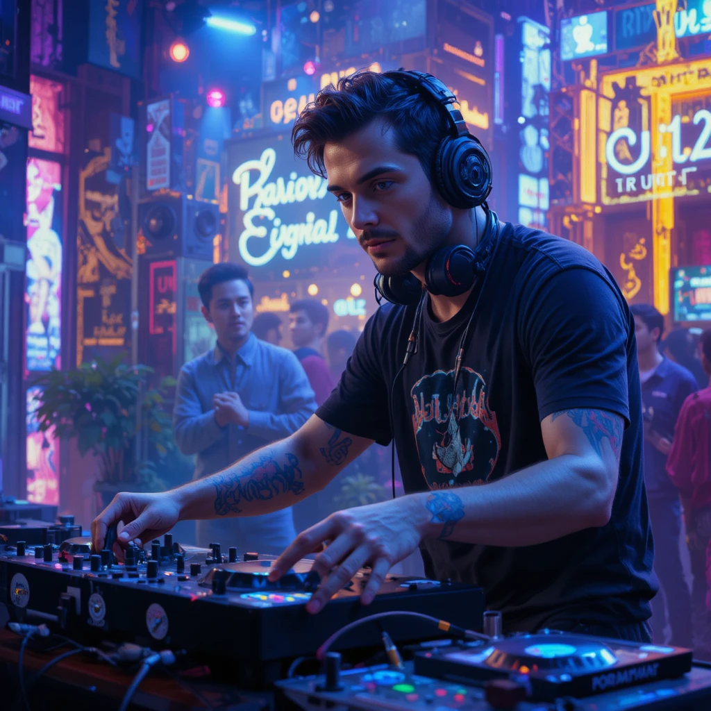 DJ popolare di una piccola città porta musica a ogni festa