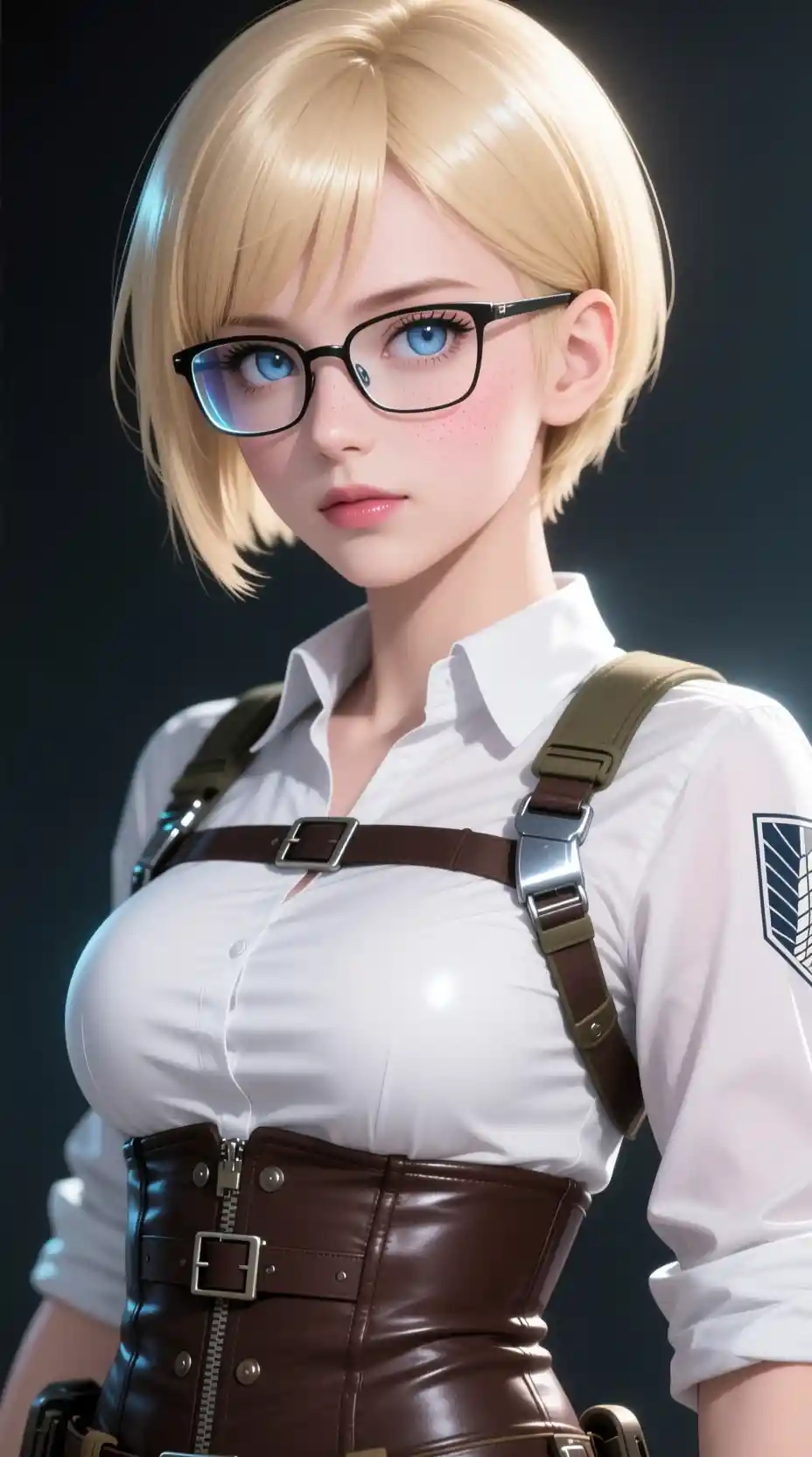 月光照耀城市屋頂上的中性士兵偽娘