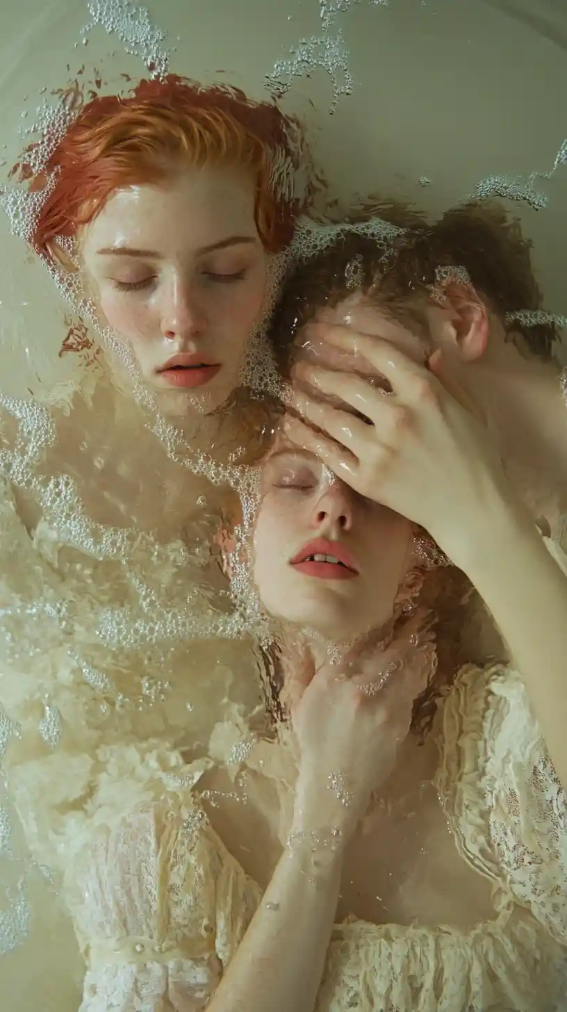 Two women and a man in a dramatic emotional comparison