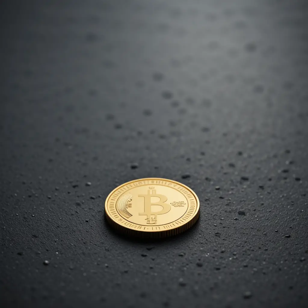 深色極簡背景上的金幣與銀幣