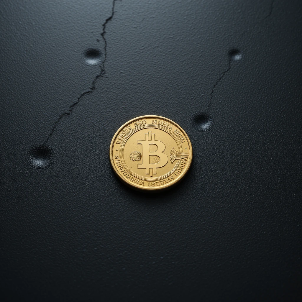 어두운 미니멀리즘 배경 위의 금화와 은화