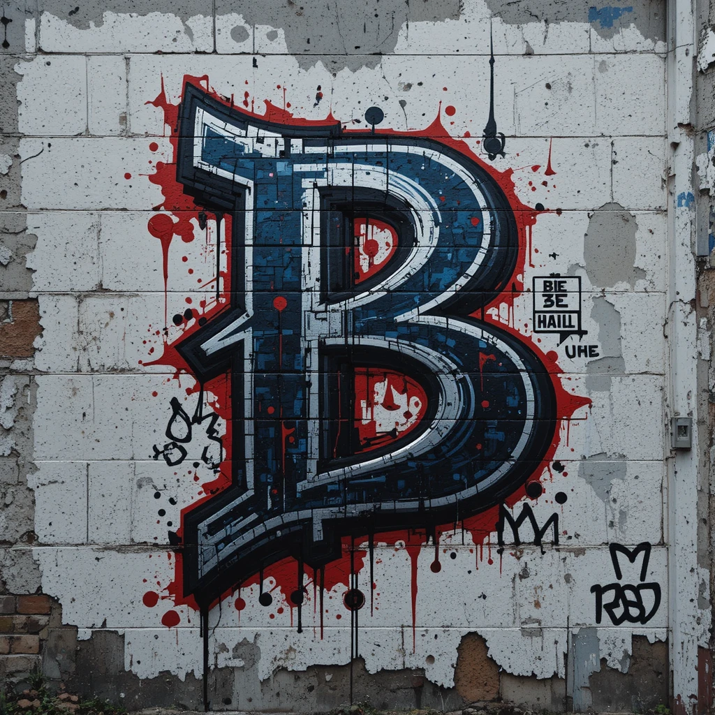 Logo urbano audace con lettere B e L intrecciate