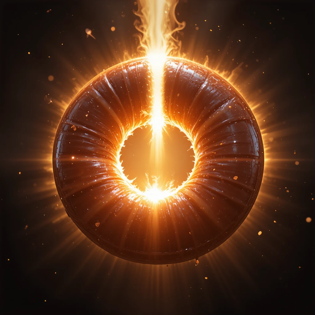 Glazed Donut Eclipse Framing A Blazing Ring Of Fire