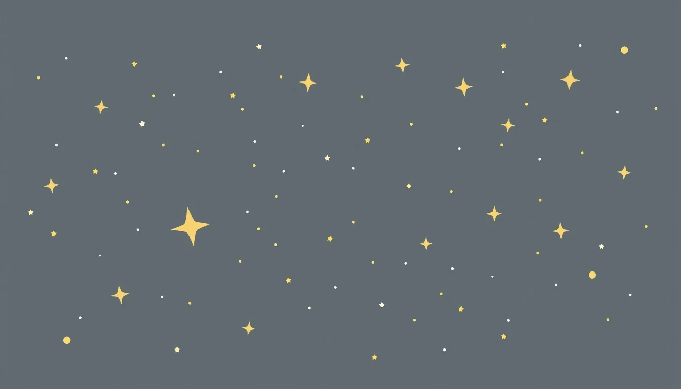 Minimalist galaxies and stars in a calm cosmic scene
