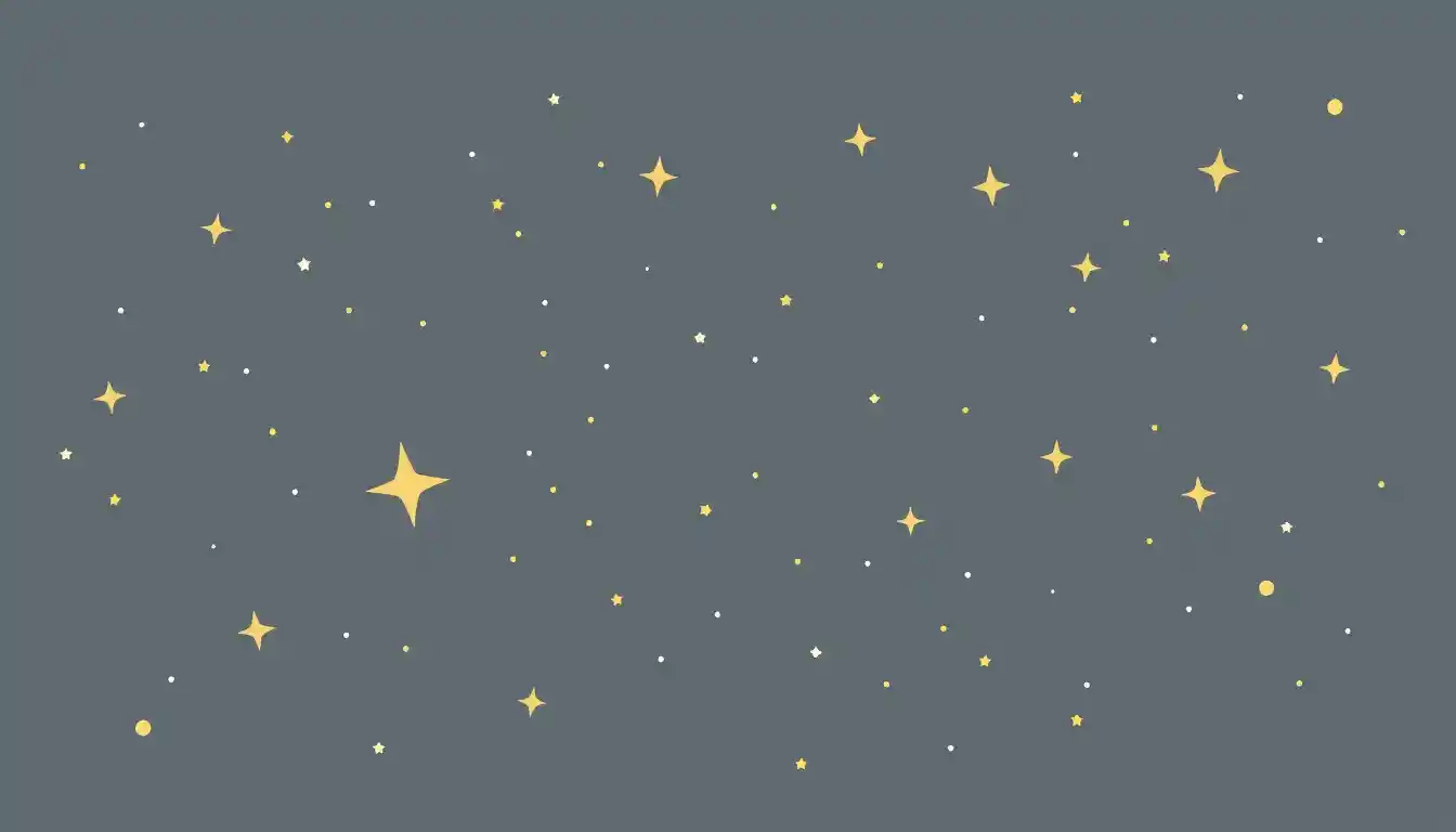 Minimalist galaxies and stars in a calm cosmic scene