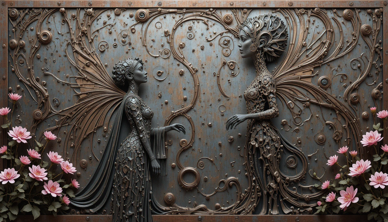 Tam Lin in stile Art Nouveau affronta la radiosa regina delle fate