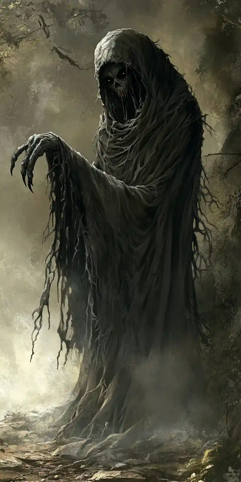 Mostro malevolo del folklore con dito di pietra affilato come una lancia