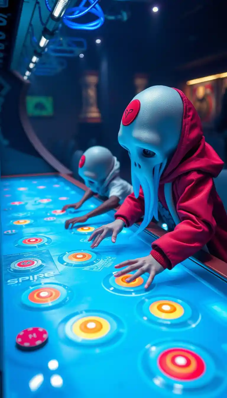 Desperate players gathered in a deadly survival game arena
