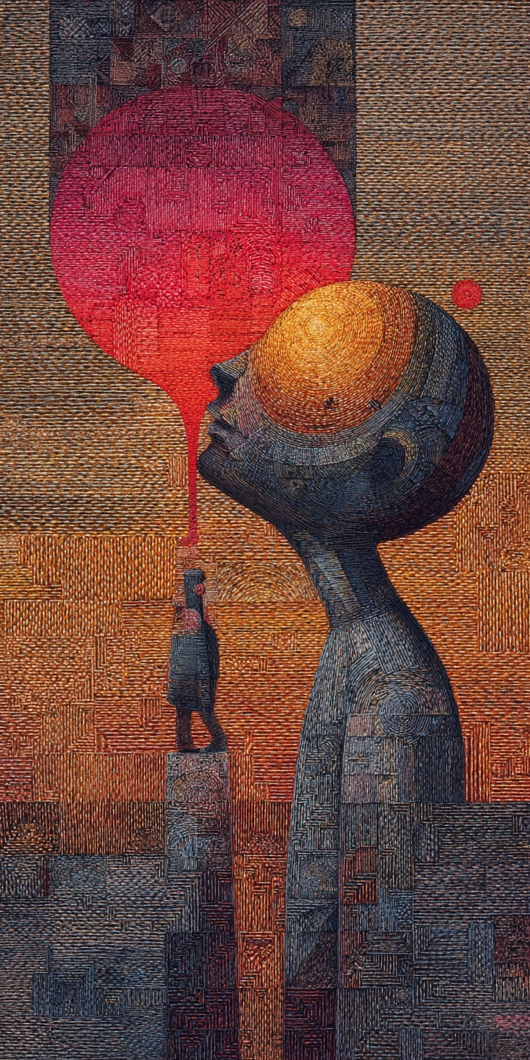 Tela astratta surreale dell’amore conscio e inconscio