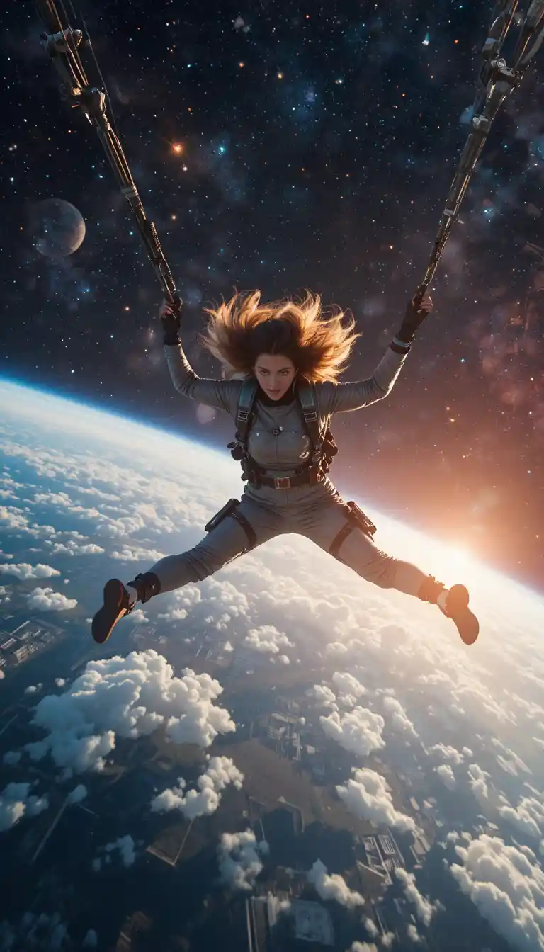 Saut en première personne depuis l’espace vers la Terre