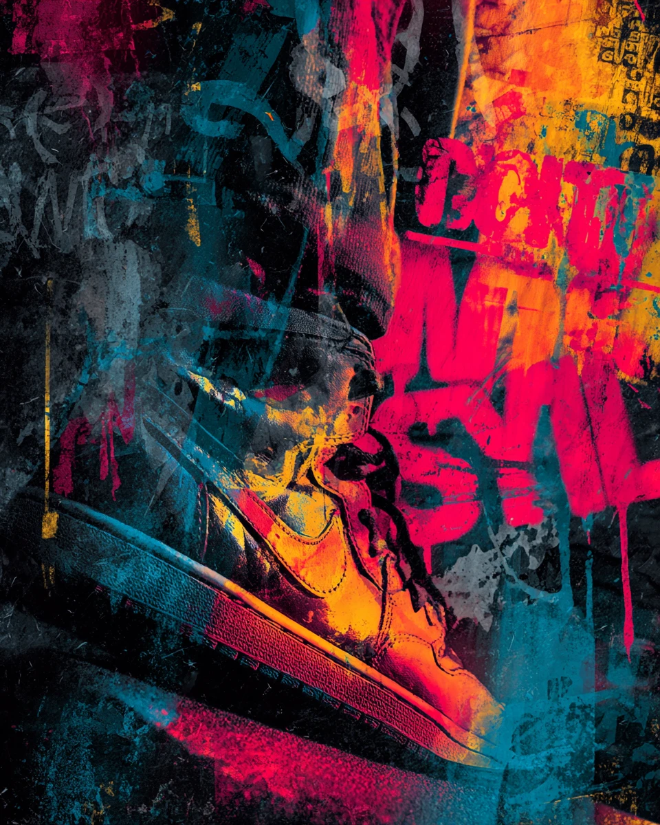 Gritty distressed typography with not for role models message