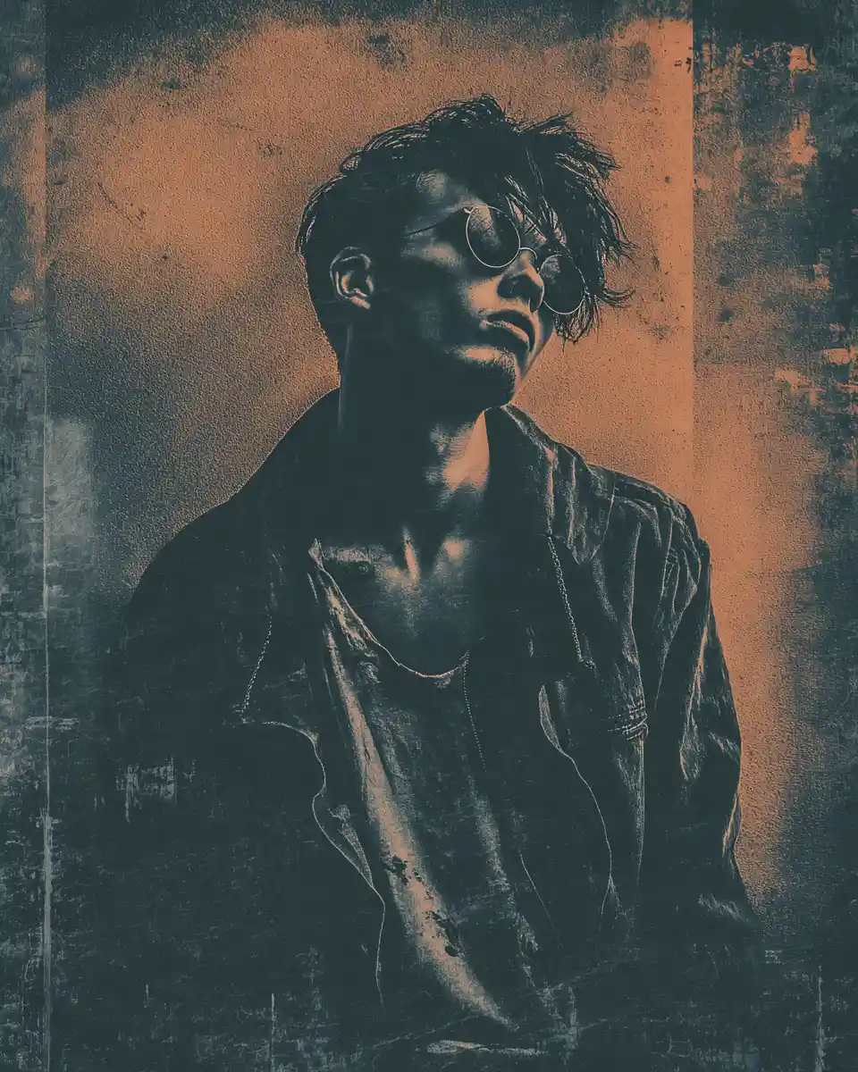 ‘Not For Role Models’ 메시지가 담긴 거친 타이포그래피 그래픽