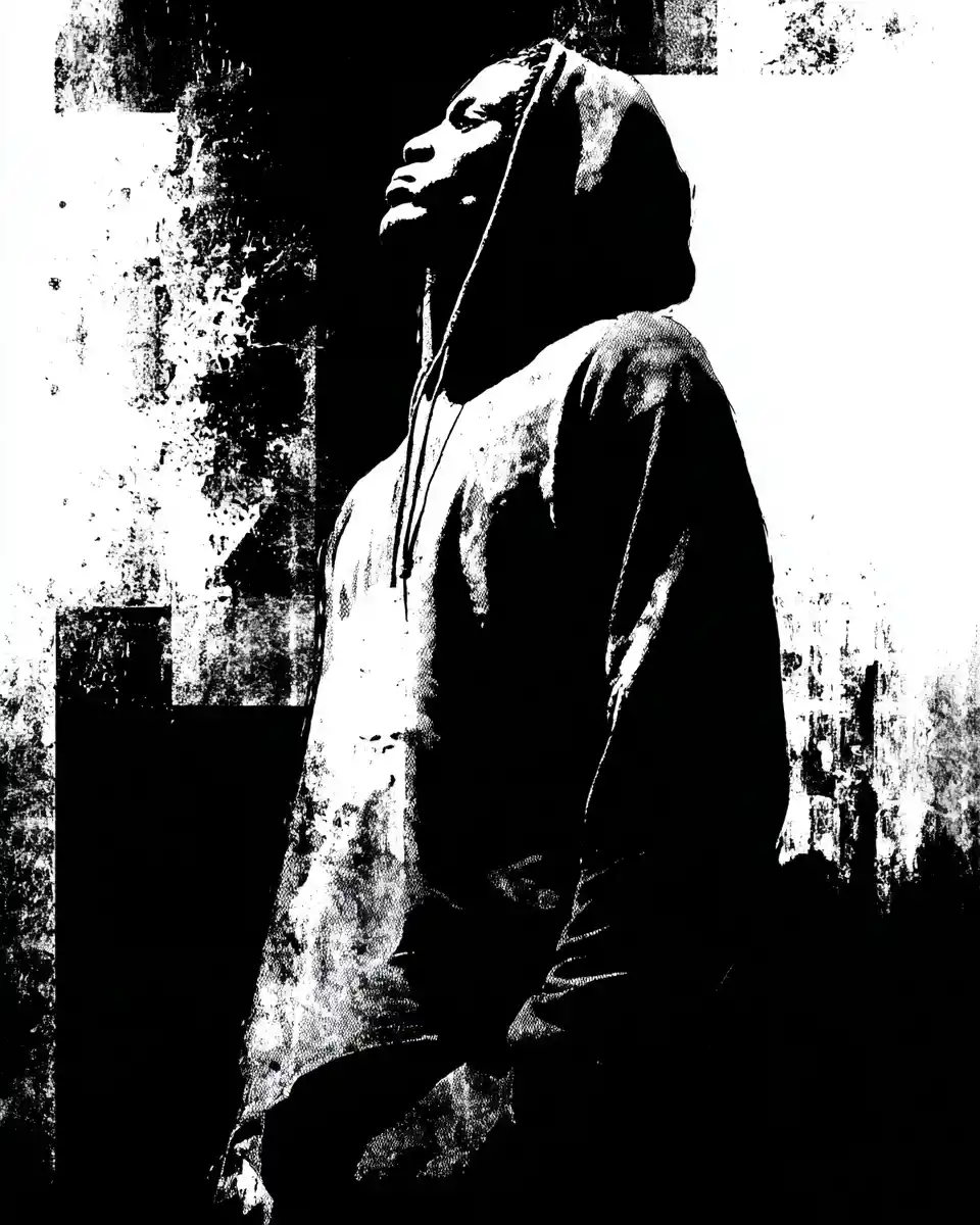 Gritty streetwear graphic with bold not for role models text