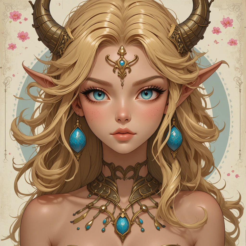 Fantasy goddess of love in a Wakfu inspired universe