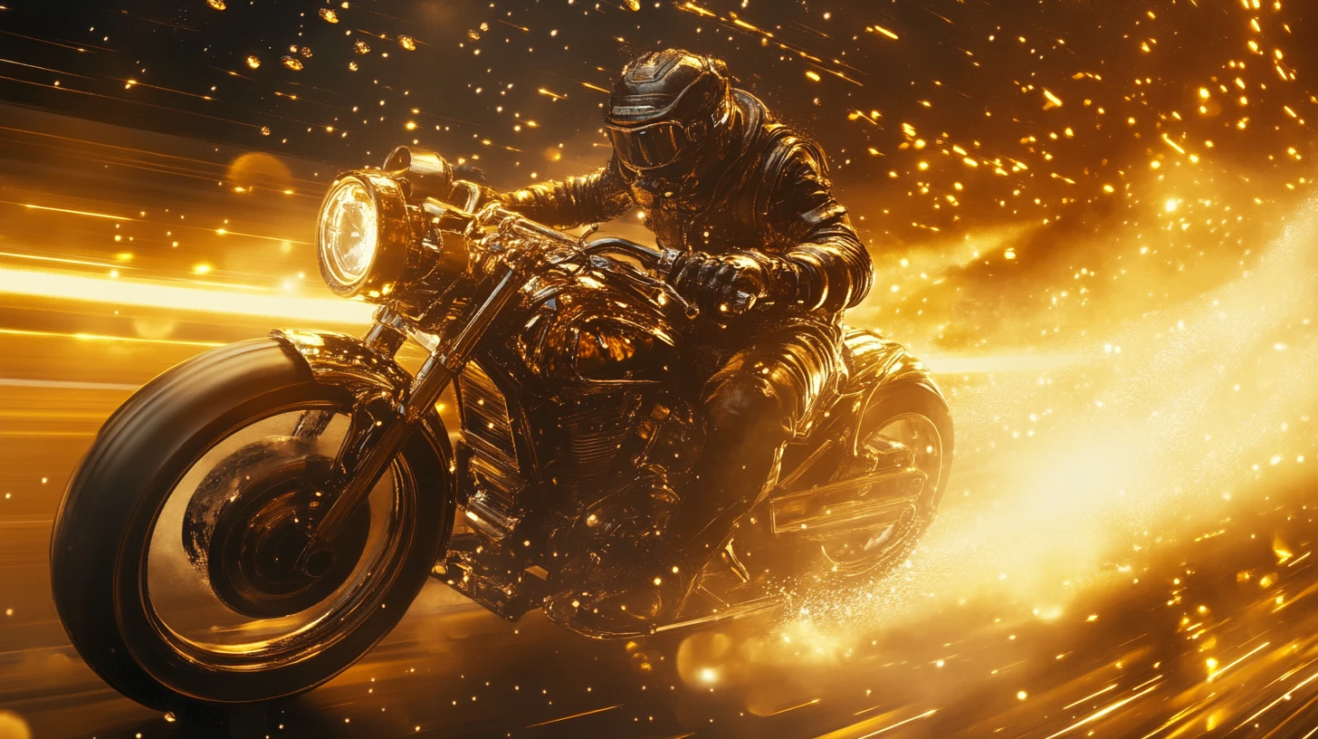 Piloto steampunk em uma rodovia cósmica no espaço sideral
