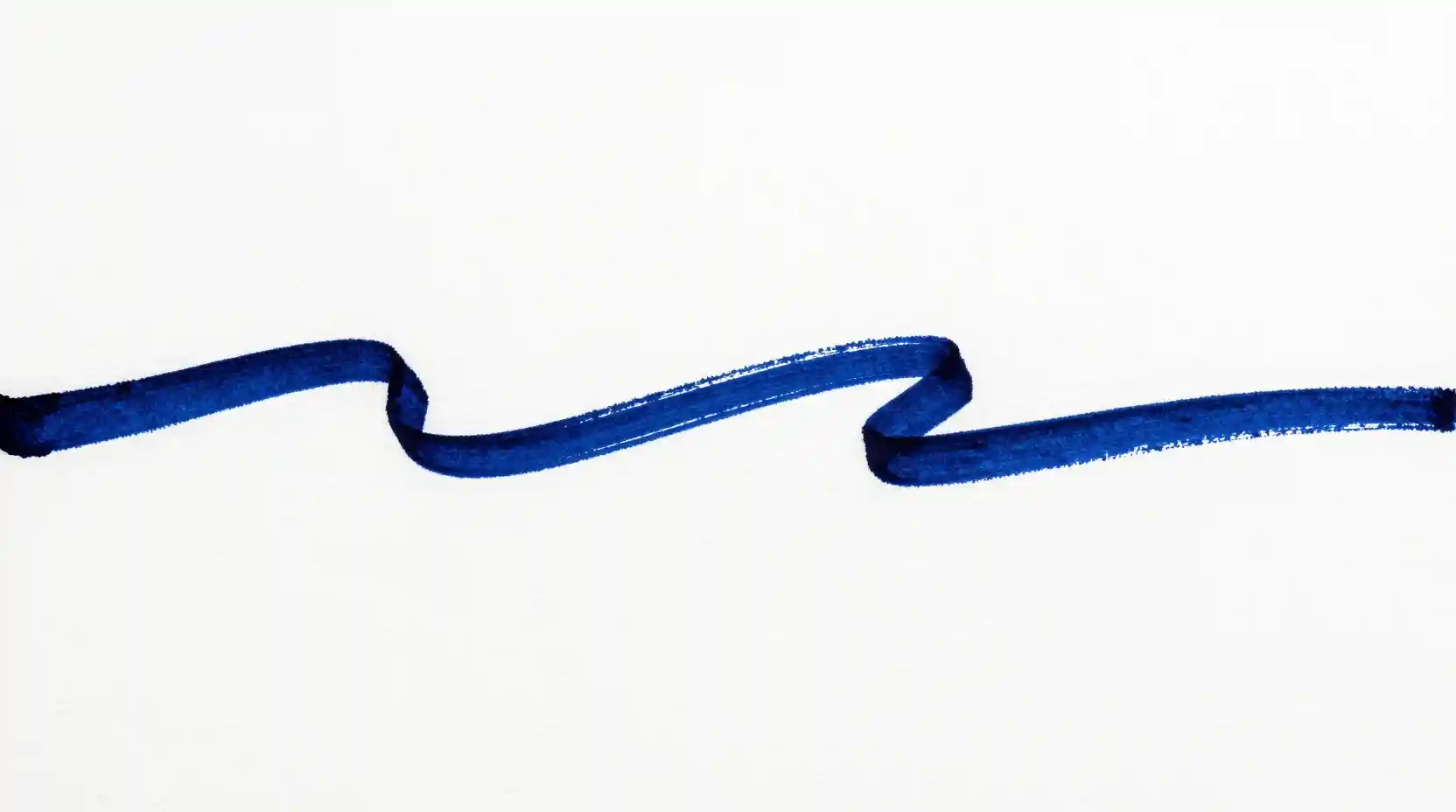 Dynamic midnight blue line across a white canvas