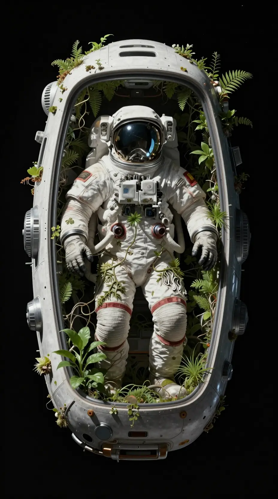 深空中被自然收復的廢棄太空船